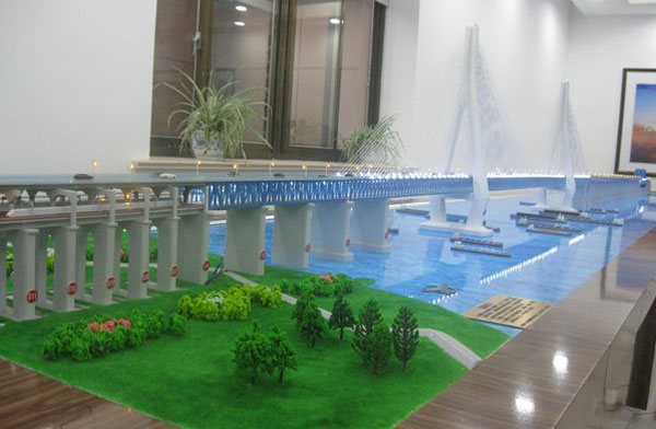 铁路总公司沪通大桥指挥部模型